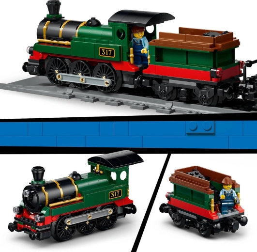 Detailed locomotive with coal wagon