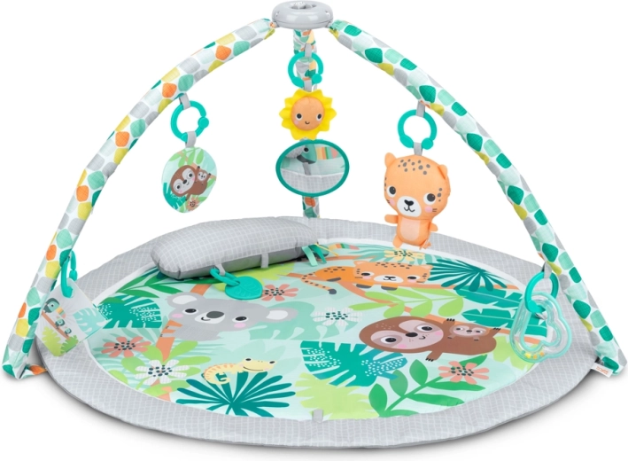 Bright Starts žaidimų kilimėlis su veiklomis Wild Rainforest FoldAway nuo gimimo