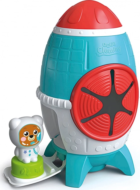 Minkštas sensorinis dėklas „Kosminė raketa“ su kaladėlėmis Soft CLEMMY
