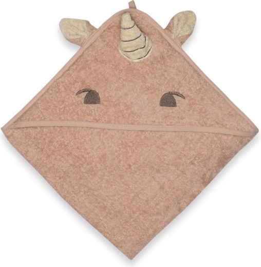 Nuuuroo Aki kūdikių rankšluostis su gobtuvu rose unicorn