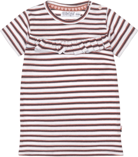Dirkje short-sleeve white dress for girls size 110