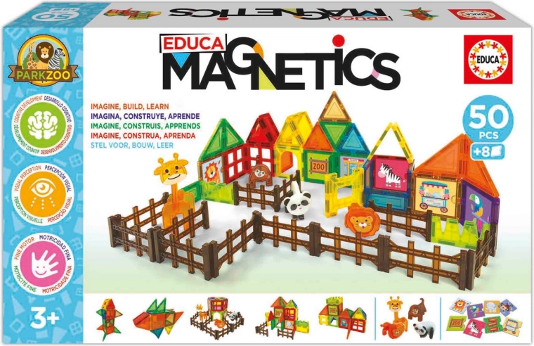 EDUCA Magnetics Zoo Park magnetinis konstruktorius, 50 dalių