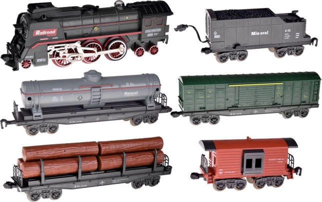 Complete train set with five carriages