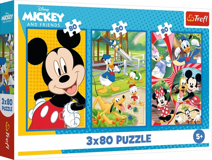 Dėlionė 3×80 – MICKEY MOUSE komanda nuo Trefl