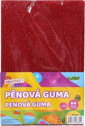 Savaime lipni putų guma A4 20x30 cm su blizgučiais, 10 vnt.