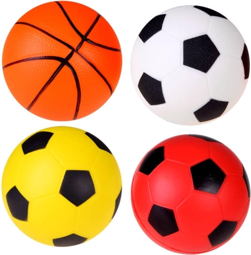 4 putų kamuoliukų rinkinys, 10 cm – futbolo ir krepšinio