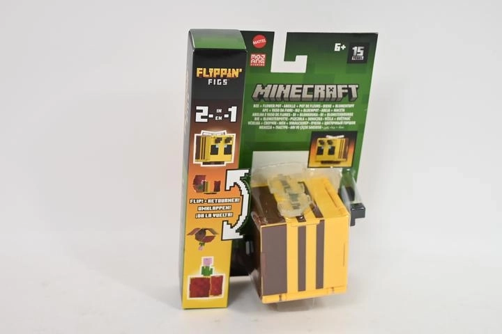 Minecraft Flippin’ Figs 2 viename figūrėlė: bitė ir gėlė vazone