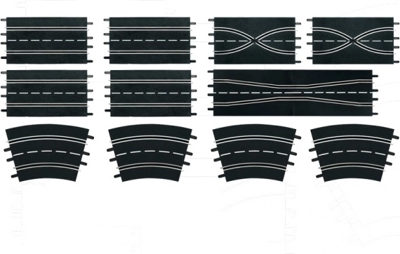 Expansion set for Evolution, Digital 132 and Digital 124 slot car tracks