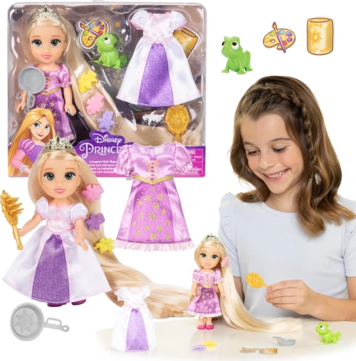 Mini lėlė Disney „Ilgoji kasa“ Rapunzel su priedais
