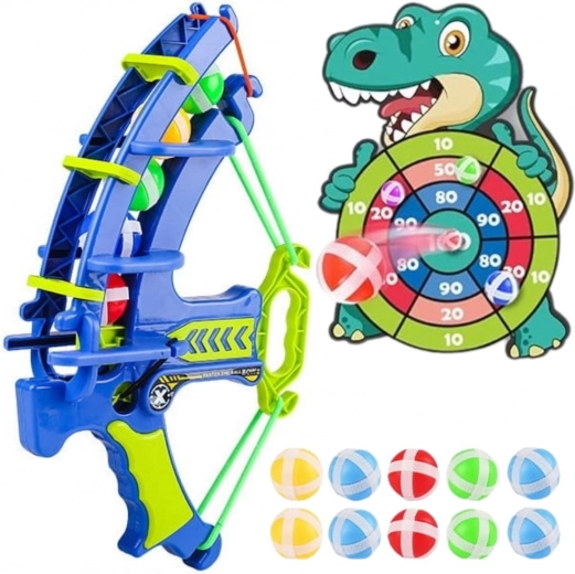 Woopie Dino 2in1 smagus šaudymo į taikinį rinkinys su siurbtukais