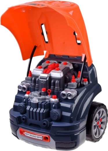 Atidaromas gaubtas ir išimamas variklis