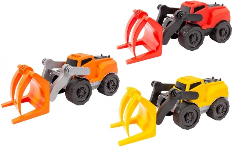 Traktorius su griebtuvu 28 cm – statybinė transporto priemonė su laisva eiga (spalvų miksas)