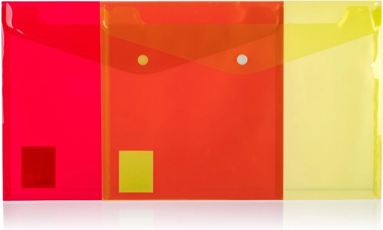 A4 Document Folder with Snap Button, Assorted Colors