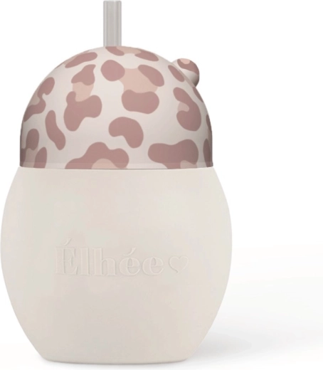ÉLHÉE mokomasis puodelis su šiaudeliu Coconut 240 ml Graouu Pink