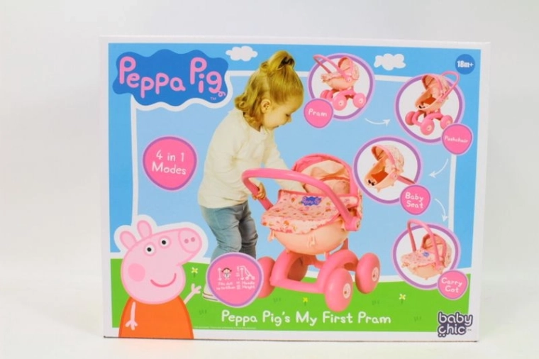 Peppa Pig mano pirmasis vežimėlis lėlėms 4 viename