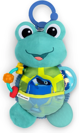Baby Einstein pliušinis aktyvus vėžliukas su C formos žiedu „Neptune’s Sensory Sidekick“