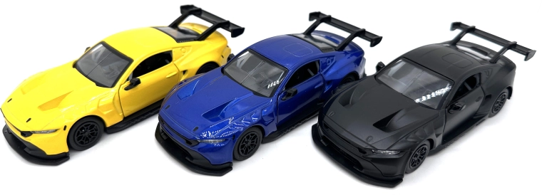 Metalinis automobilio modelis Ford Mustang GT3 (2024) su šviesomis ir garsais