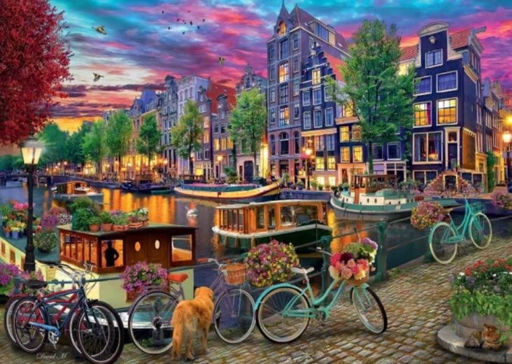 Dėlionė DINO „Tapybinis Amsterdamas“ 2000 detalių