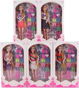 Jointed doll with accessories