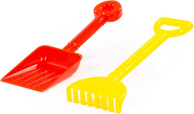 Shovel and rake for everyday play