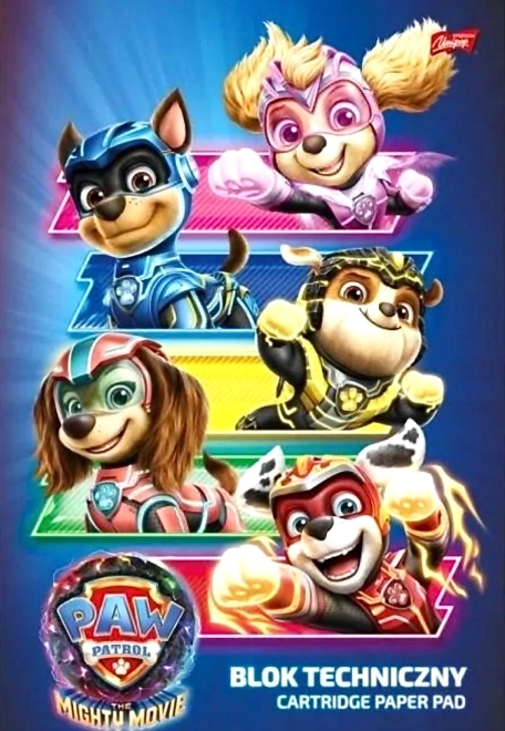 A4 plakatų popierius, baltas, 10 lapų PAW PATROL
