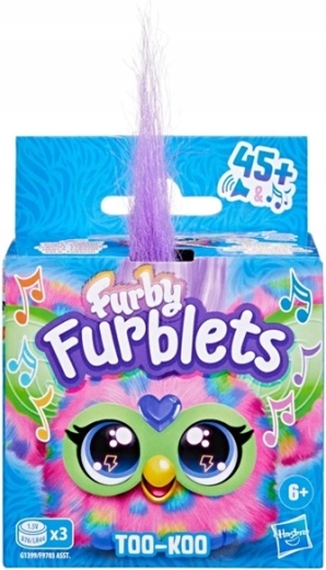 Furby Furblets Too-Koo interaktyvus mini pliušinis žaislas su klipsu