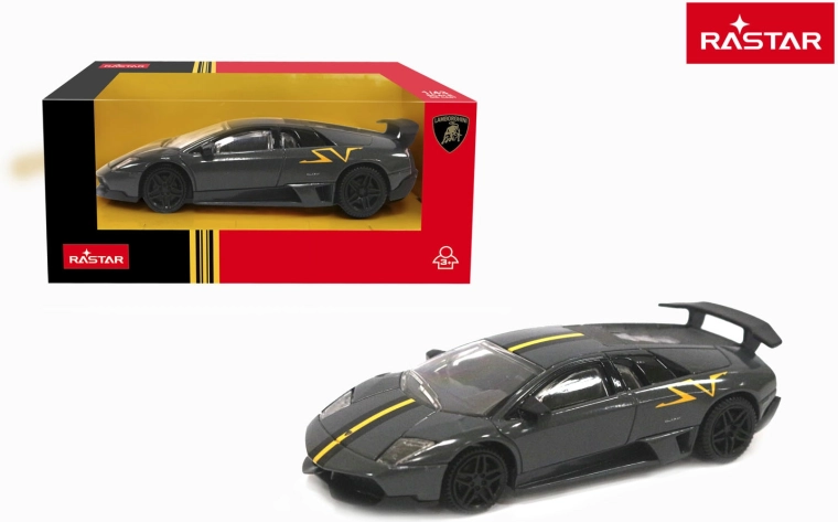 Automobilio modelis Rastar Lamborghini Murciélago LP 670-4 SV Superveloce 1:43 pilkas