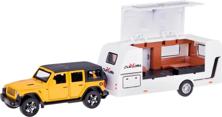 Funkcionalus karavanas su įranga