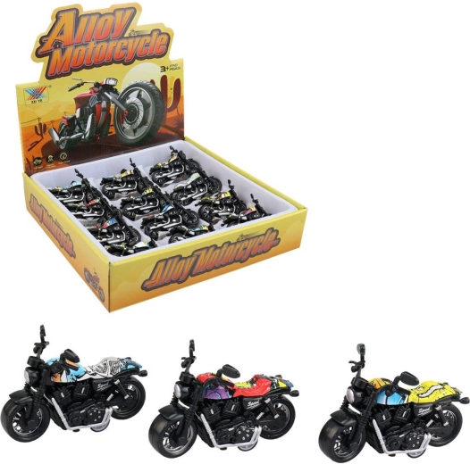Plastikinis kelioninis motociklas su atbulinės eigos mechanizmu ir plačiomis padangomis – 1 vnt.
