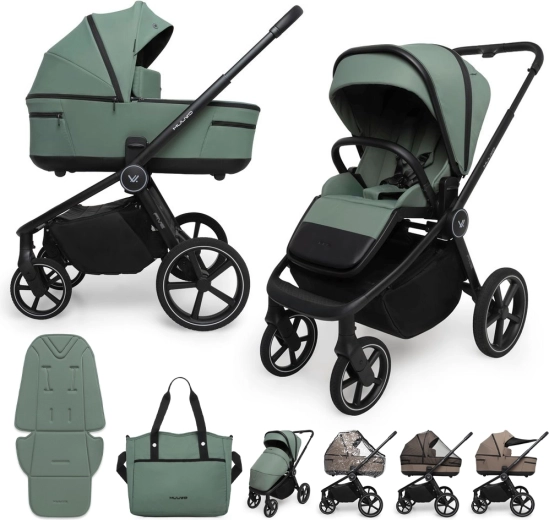 Muuvo kombinuotas vežimėlis Five 2in1 classic black