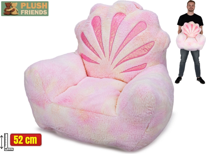 Plush Friends pliušinis krėsliukas kriauklės formos 52 cm