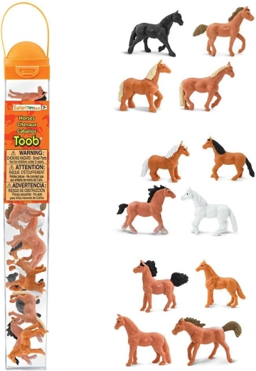 Safari Ltd. Toobs tūbelė su arklių figūrėlėmis (12 vnt.)