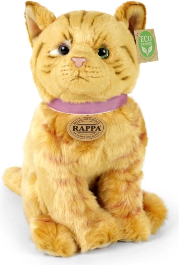 Pliušinė rainuota sėdinti katė „Eco-Friendly“, 25 cm