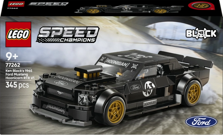 345 pieces and a Ken Block minifigure