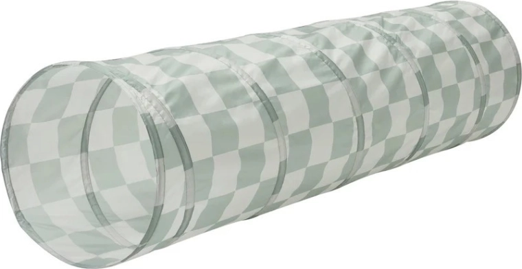 3 Sprouts vaikiškas žaidimų tunelis recycled checkerboard green