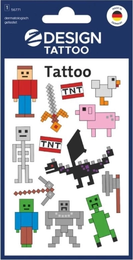 Laikinos „Pixel“ tatuiruotės vaikams