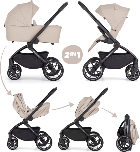 Petite&Mars kombinuotas vežimėlis Scout 2in1 soft mousse