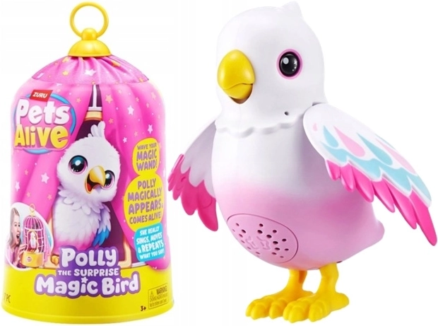 ZURU Pets Alive Polly stebuklingas paukštelis su staigmena