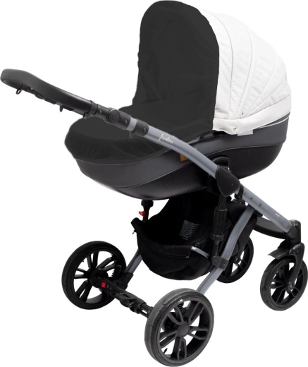 Vaikiško vežimėlio tinklelis nuo uodų New Baby Basic juodas
