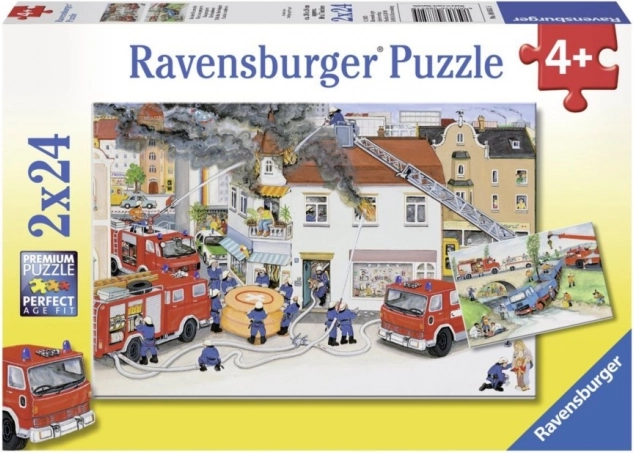 Ravensburger dėlionė „Ugniagesių komanda“ 2x24 dalių