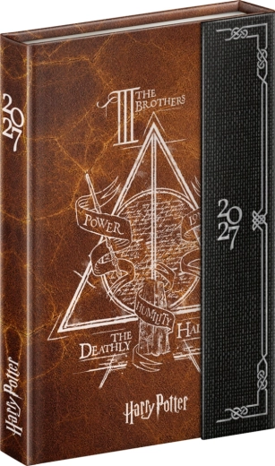 Notique weekly magnetic planner Harry Potter – Deathly Hallows 2027 (11 × 16 cm)