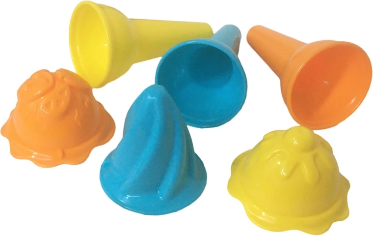 Smėlio formelės „ledai“ – 3 ragelių rinkinys