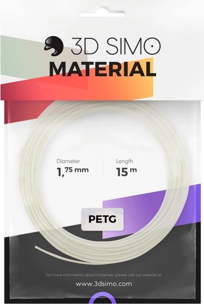 PETG Pro filament for 3D pens and 3D printing white 1.75 mm (15 m)