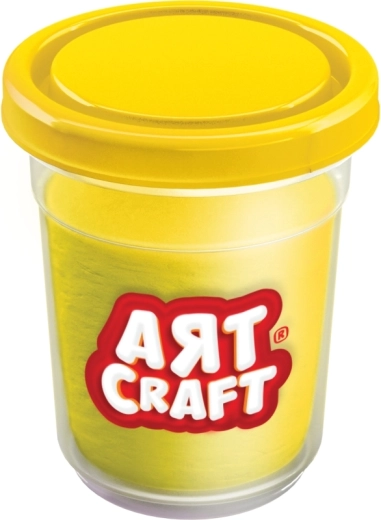 Colorful modeling clay in tubs