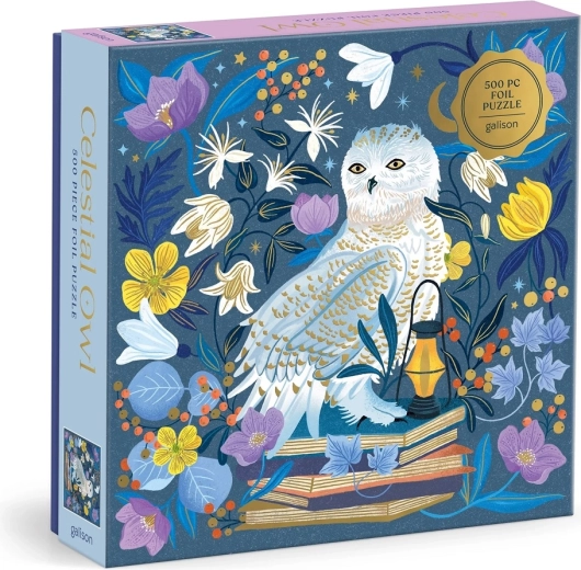 Galison Foil Puzzle Celestial Owl, 500 Pieces