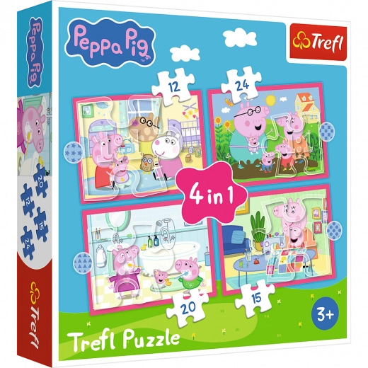 Dėlionė 4 viename: Peppa mėgsta nuotykius