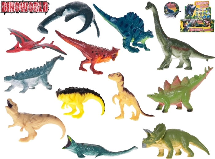 Dinoworld dinozaurų figūrėlių rinkinys 12 vnt., 8 cm