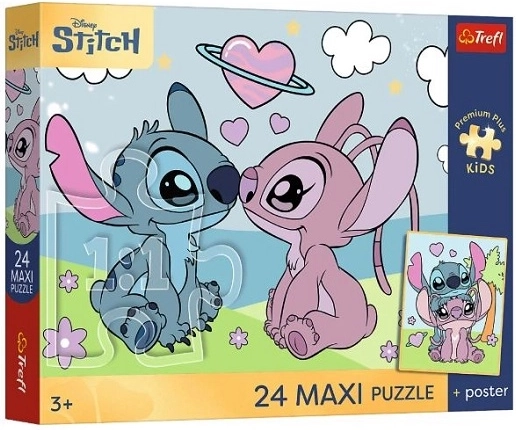 Maxi dėlionė 24 dalių Premium Plus Kids: Lilo ir Stičo sapnai