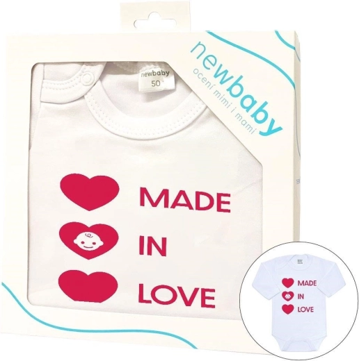 Kūdikių smėlinukas New Baby MADE IN LOVE, trumpomis rankovėmis