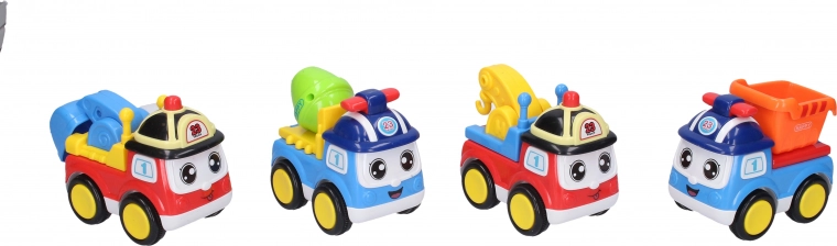 Statybinis automobilis su veiduku, 13 cm, su inerciniu mechanizmu